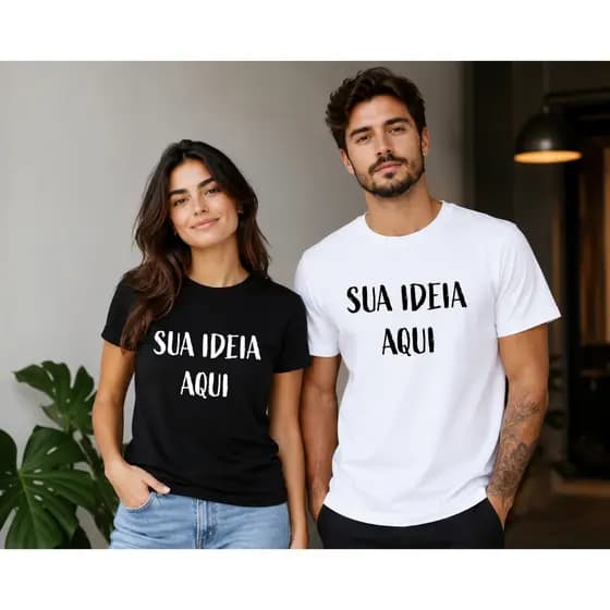 Camiseta Personalizada Estampa Sob Medida Masculina e Feminina 100% Algodão Infantil 2 ao 16| Adulto P ao GG| Plus Size