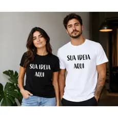 Camiseta Personalizada Estampa Sob Medida Masculina e Feminina 100% Algodão Infantil 2 ao 16| Adulto P ao GG| Plus Size