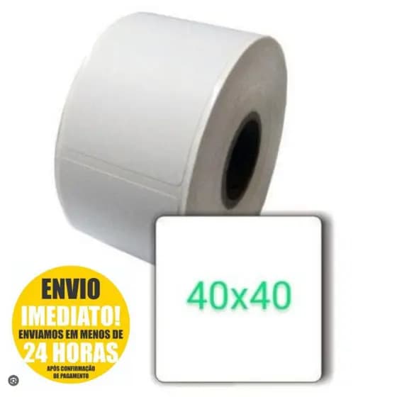 Etiqueta Térmica 40x40 balança Toledo pirix4 -  Cx c/24 Rolos
