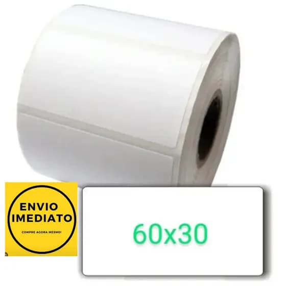 10 Rolos Etiqueta Térmica 60x30 - 20 Metros