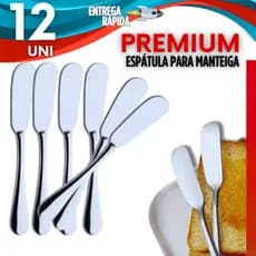 Kit 12 ou 8 ou 4 Espátulas de Manteiga Patê Geleia em Aço Inox Qualidade Garantida Café Diário