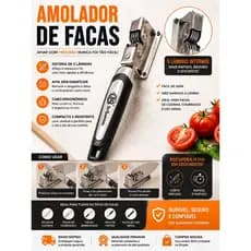 Amolador Afiador de Faca Tesoura Canivete Lâmina Inox Profissional Premium Original