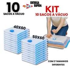 10 ou 6 ou 4 Saco a Vácuo Organizador Edredom Coberto Mala Roupa De Cama + Bomba 40x60 ou 50x60