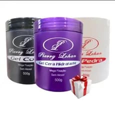Gel Pierry Lohan 500g Cada Kit com 3 unidades (Vem Gel Cera, Cola e Pedra).