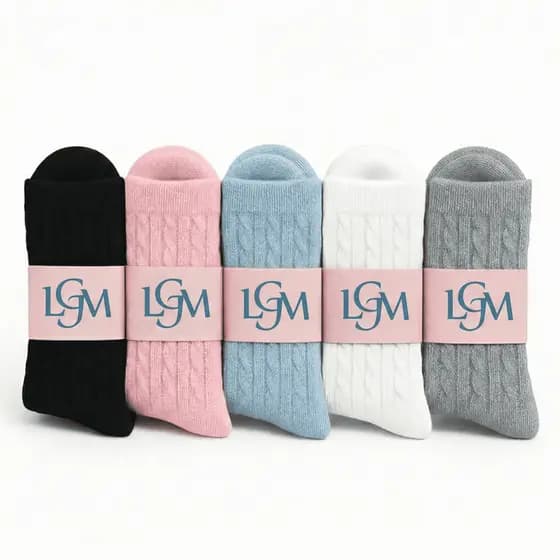 Kit 5 Pares Meias Femininas Algodão Academia LMG Confortável