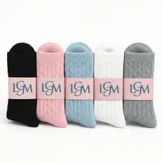 Kit 5 Pares Meias Femininas Algodão Academia LMG Confortável