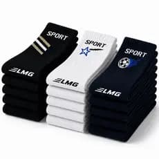 Meias Masculinas Sport Cano Alto Macias e Resistentes