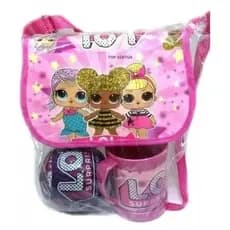 LOL Kit 3 peças LOL Bolsa + copo + lol Surprise Fantoche