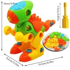 Diy dinossauro montagem com lançador de chave de fenda dinossauro bloco de construção simulação