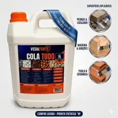 Cola Tudo Veda Forte 5L - Adesivo Nanotecnológico Alta Performance - Fixação Profissional