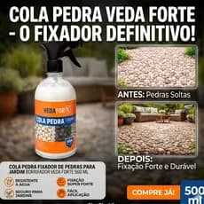 Cola Pedra Fixador de Pedras para Jardim Borrifador Veda Forte 500 ml