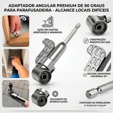 Adaptador Angular Para Parafusadeira Compacto Alta Ressistência Profissonal BOMVINK
