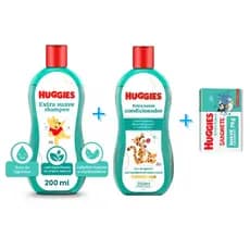 Kit Huggies Shampoo + Condicionador + Barra Suave