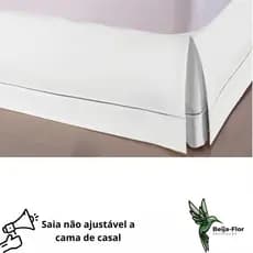 Saia Box solteiro  Com Detalhes Em Pregas E Ponto Palito