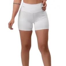 KIT TRÊS - SHORTS Brancos Legging Bermuda Academia Praia Caminhada Curto Meia Coxa Fitness Academia Feminino Uso Casual