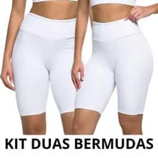 KIT DUAS Bermudas Legging Suplex Academia, Fitness, Ciclista, Ginastica, Yoga, Caminhada, uso Casual