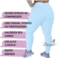 KIT 2X Calças LEGGING'S PLUS SIZE Branca Feminina, Academia, Uniformes, Medicina, Enfermagem, Dentistas, Fisioterapeutas