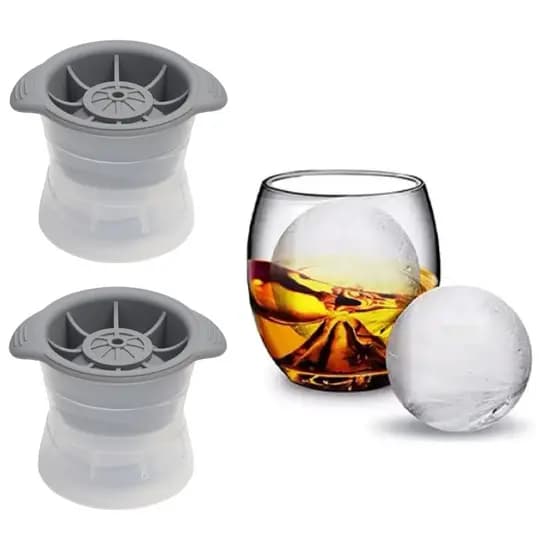2 Forma De Gelo Bola Grande Para Whisky Bar Drinks Bebidas