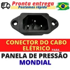 Conector para Tomada Panela De Pressão Elétrica Mondial Pratic 10 (com 03 pinos)