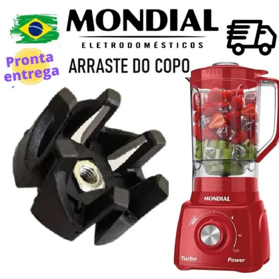 Arraste do copo para o Liquidificador Mondial Turbo Power Mondial 550W L 99 FR (Com porca)  L99 FR (T2)