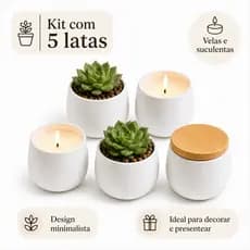 Lata  Branca para Vela Aromática  Lembrancinhas –com Acabamento Refinado 120ml