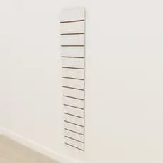 Expositor mdf painel canaletado 180x30 Branco kit painel canelado painel mdf loja E-nichos