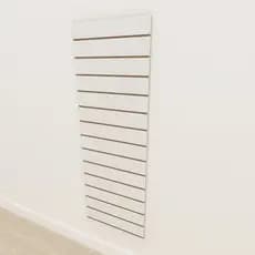 Expositor mdf painel canaletado 180x60 Branco kit painel canelado painel mdf loja E-nichos