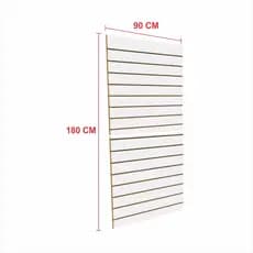 Painel canaletado 180x90 Branco placa mdf loja canelado