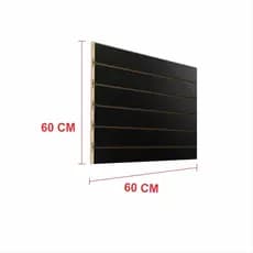 Painel canaletado 60x60 Preto kit placa mdf loja canaletado canelado E-nichos