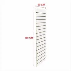 Painel canaletado 180x30 Branco kit placa mdf loja canaletado canelado E-nichos