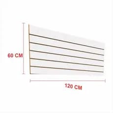 Painel canaletado 60x120 Branco kit placa mdf loja canaletado canelado E-nichos
