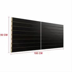 Painel canaletado 90x180 Preto kit placa mdf loja canaletado canelado E-nichos