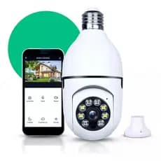 Câmera sem fio com WiFi 2G lente dupla  tela à prova d'água áudio bidirecional Visão Noturna Soquete
