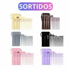 Kit 13 Pçs Pincéis De Maquiagem Contorno Kabuki Profissional-Otima qualidade Cores Sortidas Blush Pó