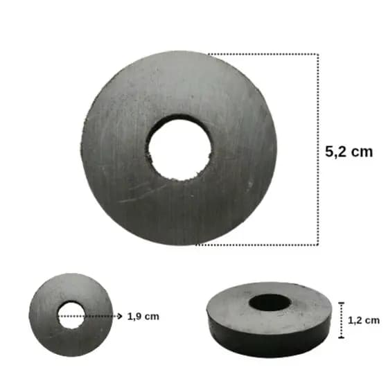 Imã para Magnetron - 5,2 cm × 1,9 cm × 1,2 cm