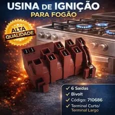 Usina de Ignição para Fogões com *6 Saídas* - Cód: 710686 - Bivolt
