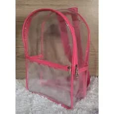 Mochila Plastico Transparente Cristal/trabalho/escola/praia