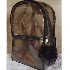 mochila cristal Neon / transparente, ótima opção para escola/trabalho/praia/ piscina