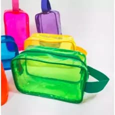 KIT Atacado 10 Necessaire Transparente Enfermagem Bolsa Necessaire de Plástico. VARIAS CORES