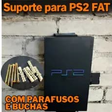Suporte de Parede PS2 FAT com Parafusos e Buchas – Organização Gamer