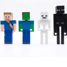 Bonecos Colecionáveis Articulados Mine Blocos
