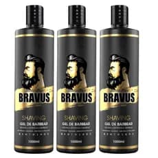 03 - Shaving Gel De Barbear Bravus Fragrância Menthol 1000ml