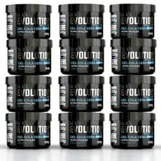 Gel Evolution plus efeito cola 300g extra forte ultra fixação cera modeladora uso profissional 12un