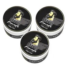 Pasta fixadora firm Hold Caramelo120g Bravus Kit com 3 unidades