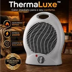 Aquecedor Elétrico Portátil 2000W ThermaLuxe 220V Aquecimento Rápido para Quarto Sala Escritório