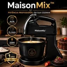 Batedeira Elétrica MaisonMix 220 V 2L Alta Performance Potente Para Bolos Massas e Receitas
