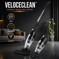 Aspirador de Pó Vertical Portátil 2 em 1 Potente Multiuso Com Fio 220V Limpeza Rápida VeloceClean
