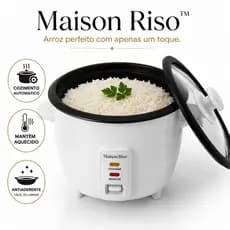 Panela Elétrica de Arroz Maison Riso 1,3L 127V Antiaderente Cozimento Automático Mantém Aquecido