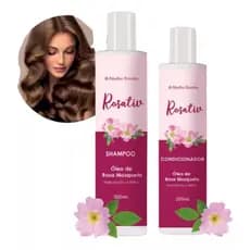 Kit Shampoo + Condicionador Óleo Rosa Mosqueta Abelha Rainha