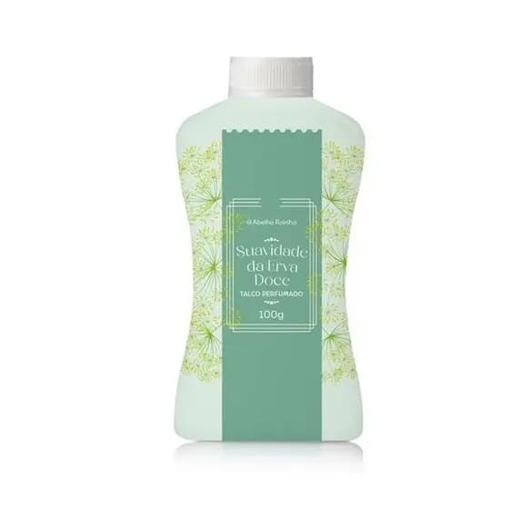 Talco Perfumado Multiuso Suavidade Erva Doce Abelha Rainha 100g